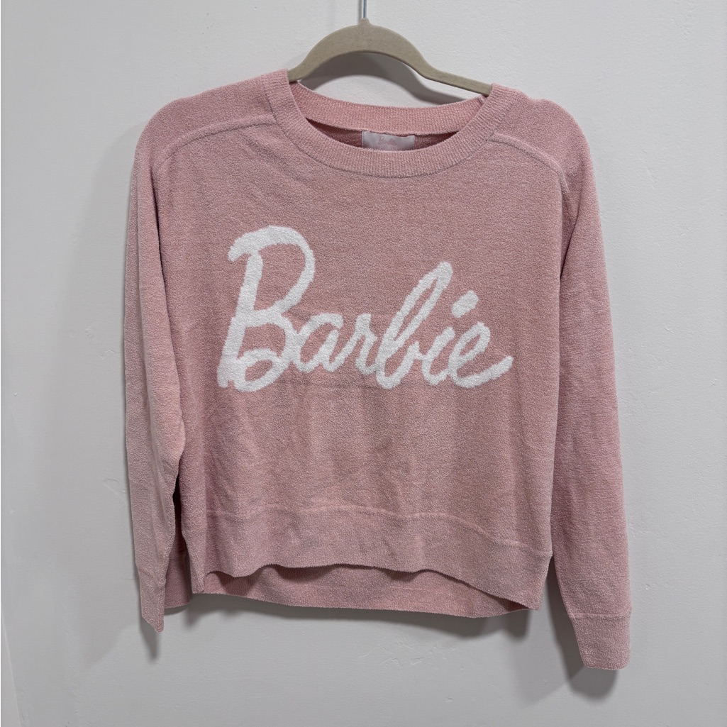 Barefoot Dreams X Barbie Soft Pink Cozy Pullover